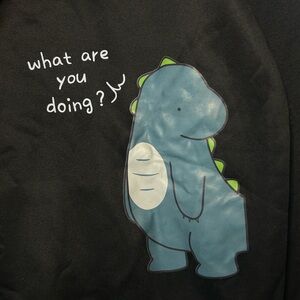 Kids Dinosaur Graphic hoodie Black and Blue